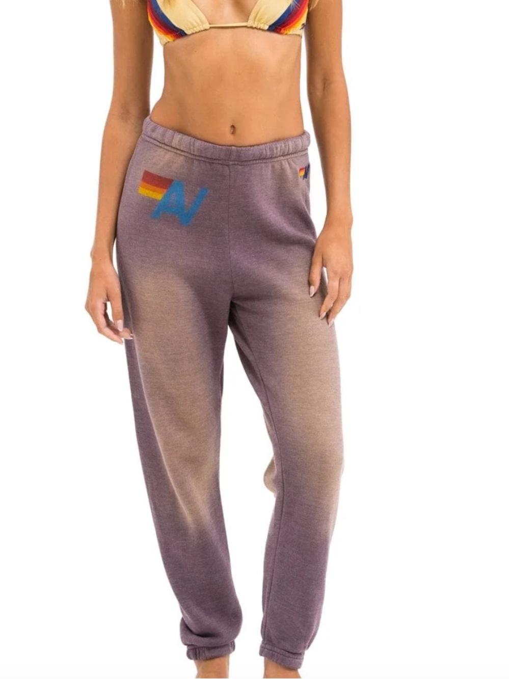 Aviator Nation Vintage Logo Sweatpants Faded Mocha size large NWOT